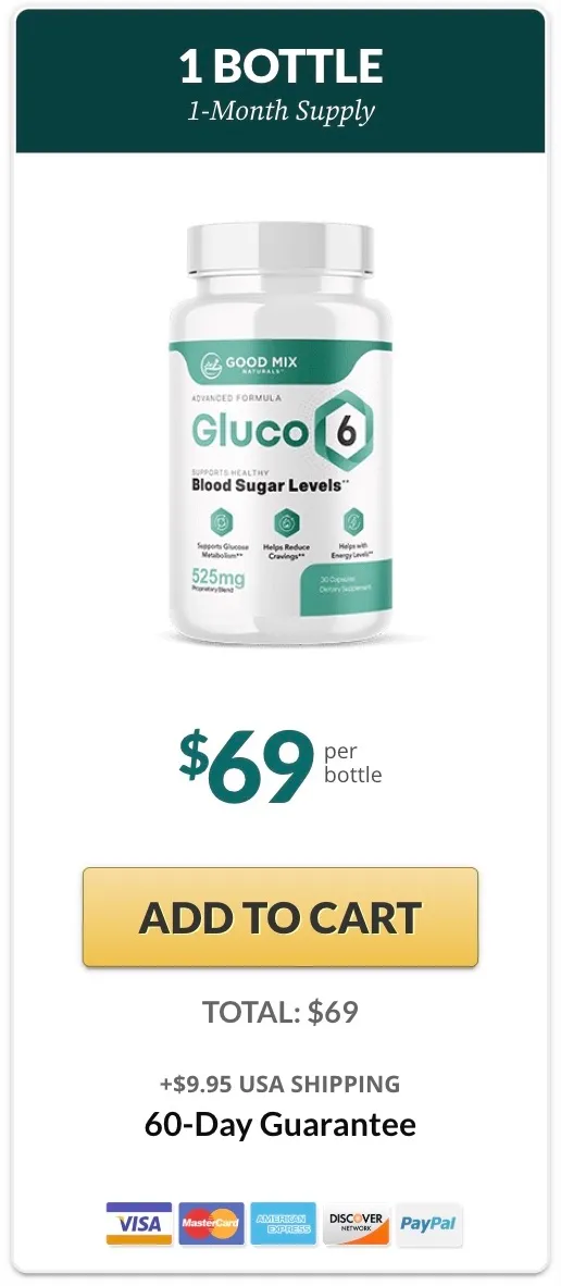 Gluco6 1 bottle 30 day supply