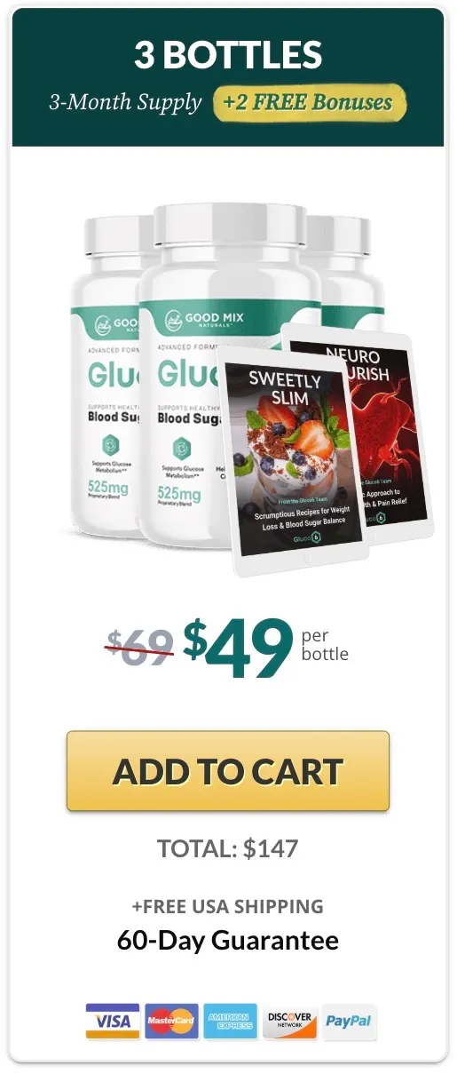 Gluco6 3 bottle 90 day supply