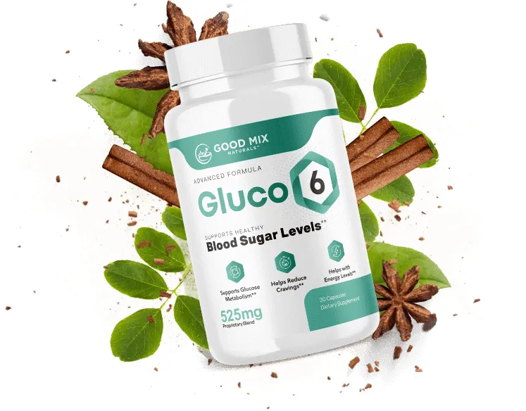 Gluco6 Official Formula Gluco6 blood sugar support supplement bottle